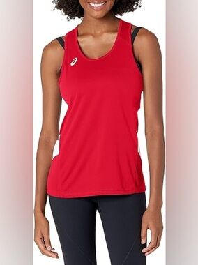 Asics Red Sleeveless Performance Tank Top Women’s Medium EUC